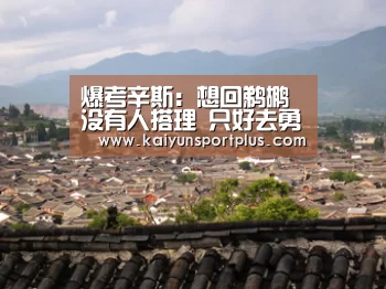 爆考辛斯:想回鹈鹕没有人搭理 只好去勇士【开云在线】(图1) 开云娱乐